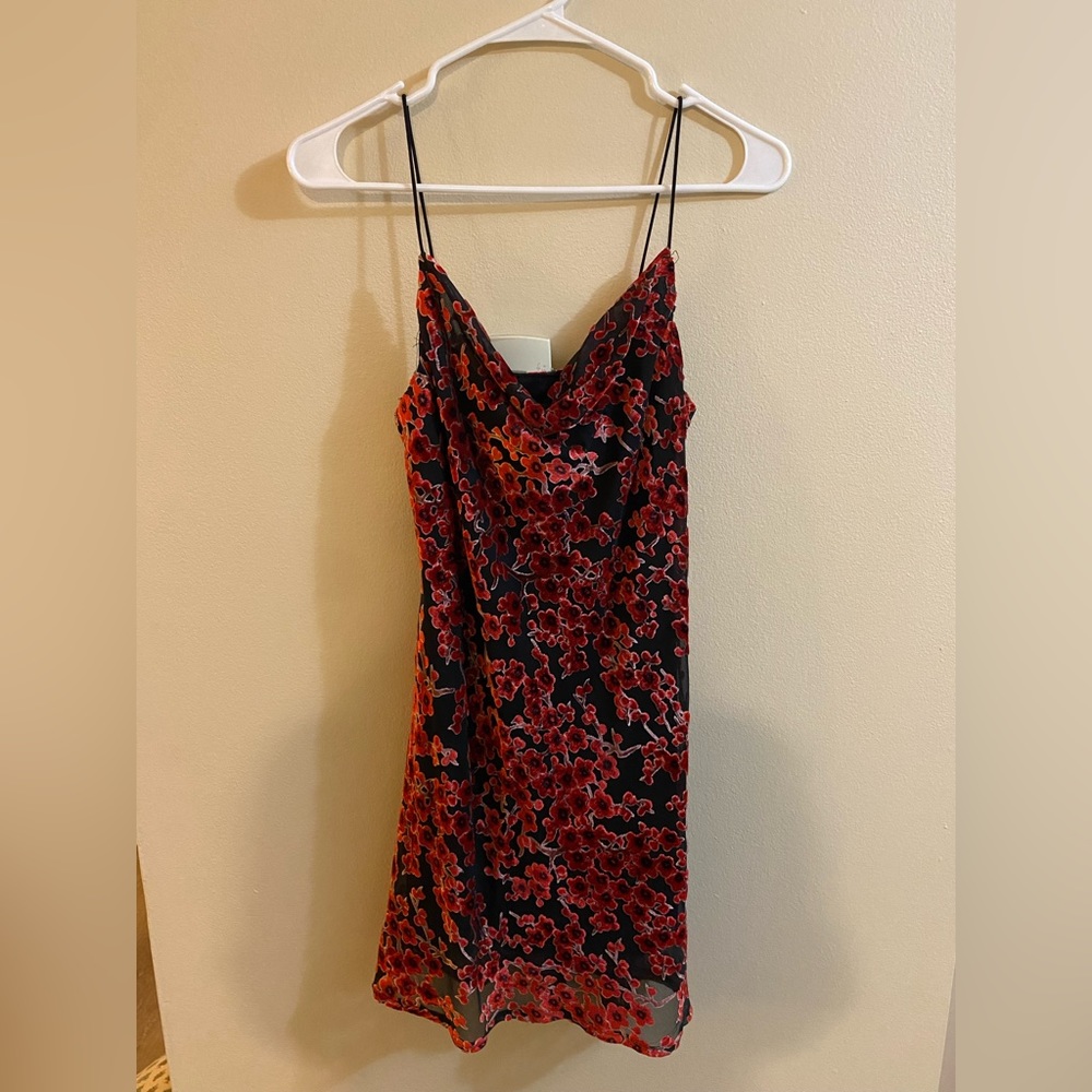 Princess Polly Floral Velvet Mini Dress